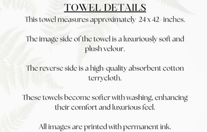 French Inspired Blue Bee Bath Towel