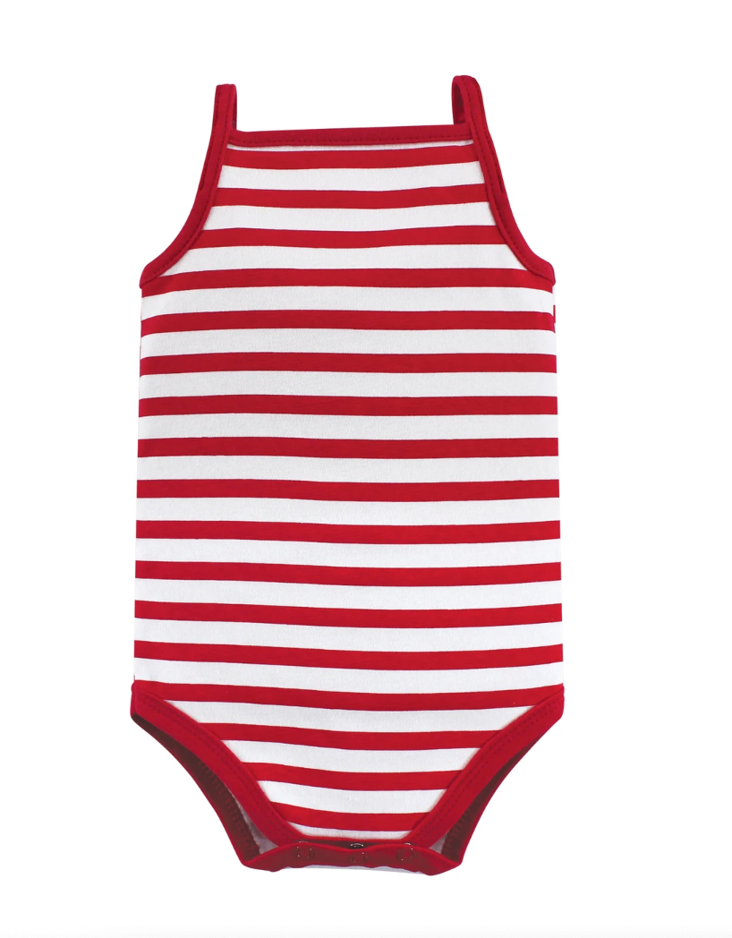 Hudson Baby Cotton Sleeveless Bodysuits, Shining Stars Stripes Set of 5 - NY Gift Boutique