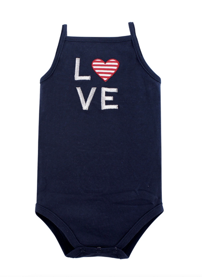 Hudson Baby Cotton Sleeveless Bodysuits, Shining Stars Stripes Set of 5 - NY Gift Boutique