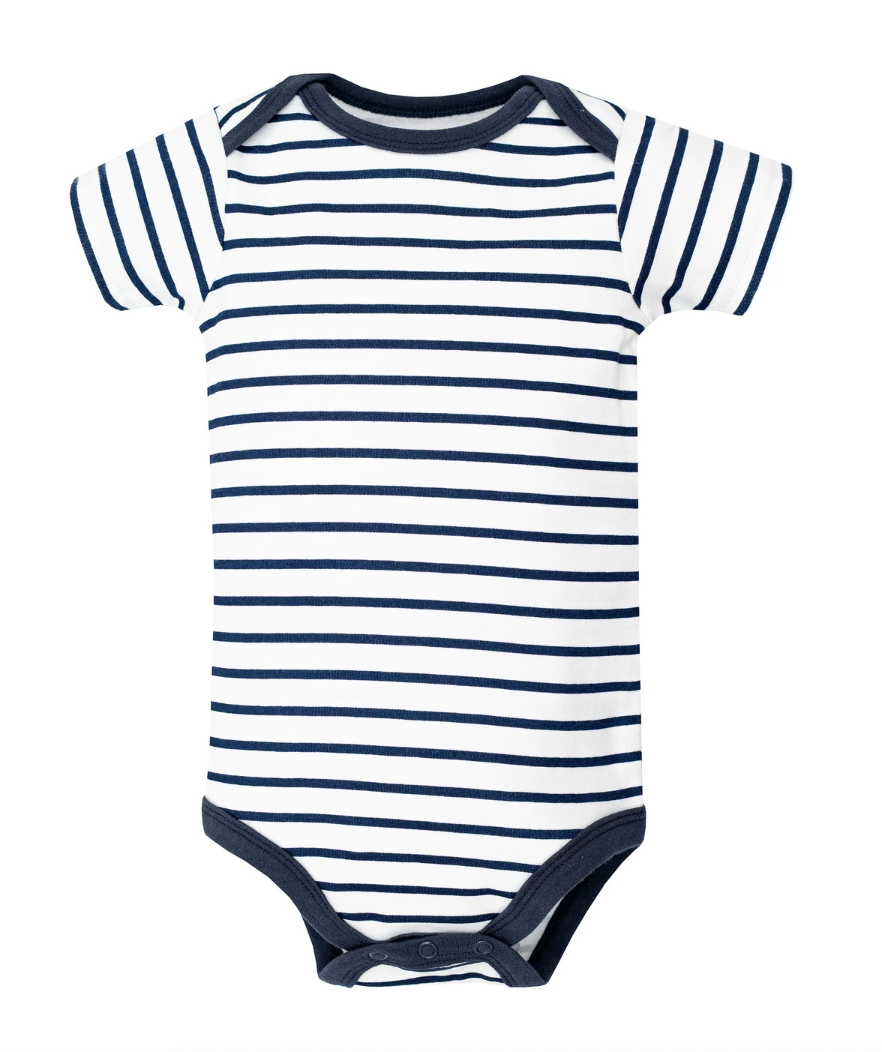 Hudson Baby Cotton Bodysuits 5-Pack, Nautical Anchor - NY Gift Boutique