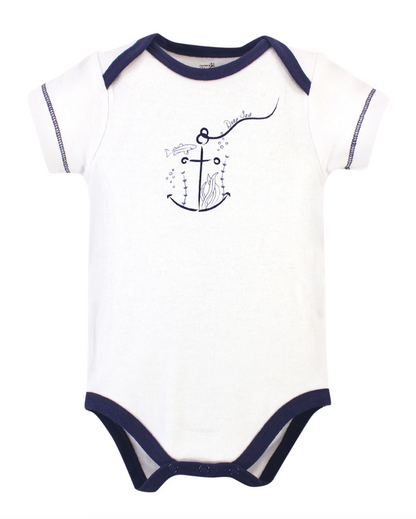Touched By Nature Organic Cotton Bodysuits, Blue Whale - NY Gift Boutique