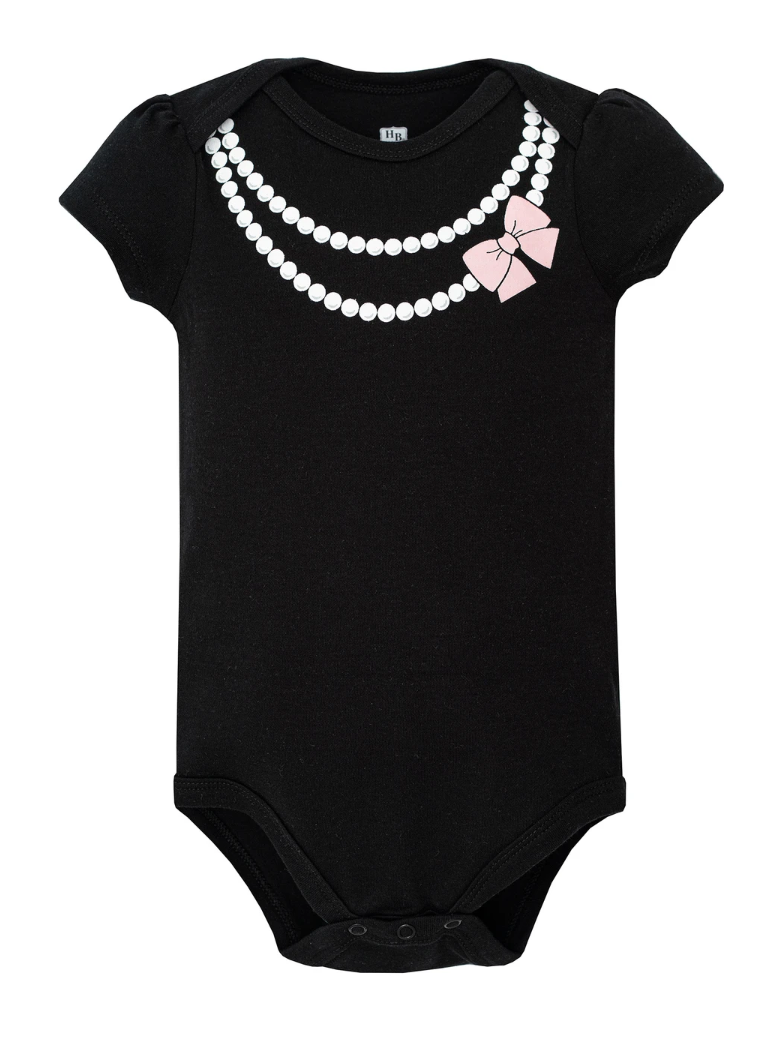 Hudson Baby Cotton Bodysuits 5-Pack, Bonjour Paris - NY Gift Boutique