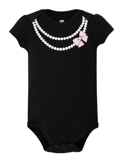 Hudson Baby Cotton Bodysuits 5-Pack, Bonjour Paris - NY Gift Boutique