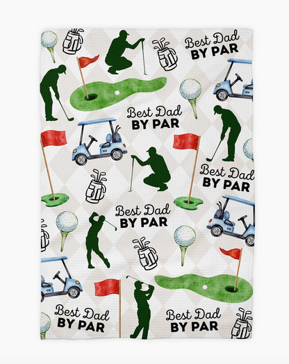 Best Dad by Par Waffle Weave Towel - NY Gift Boutique