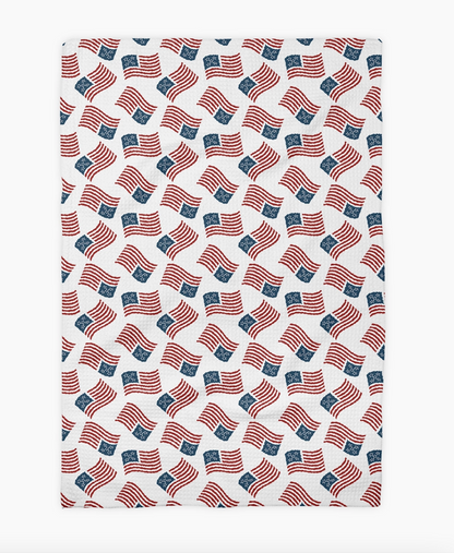 4th July Patriotic US Flag Waffle Weave Towel - NY Gift Boutique