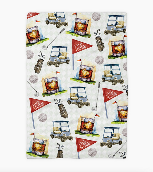 Golf 19th Hole Cocktail Waffle Weave Towel - NY Gift Boutique