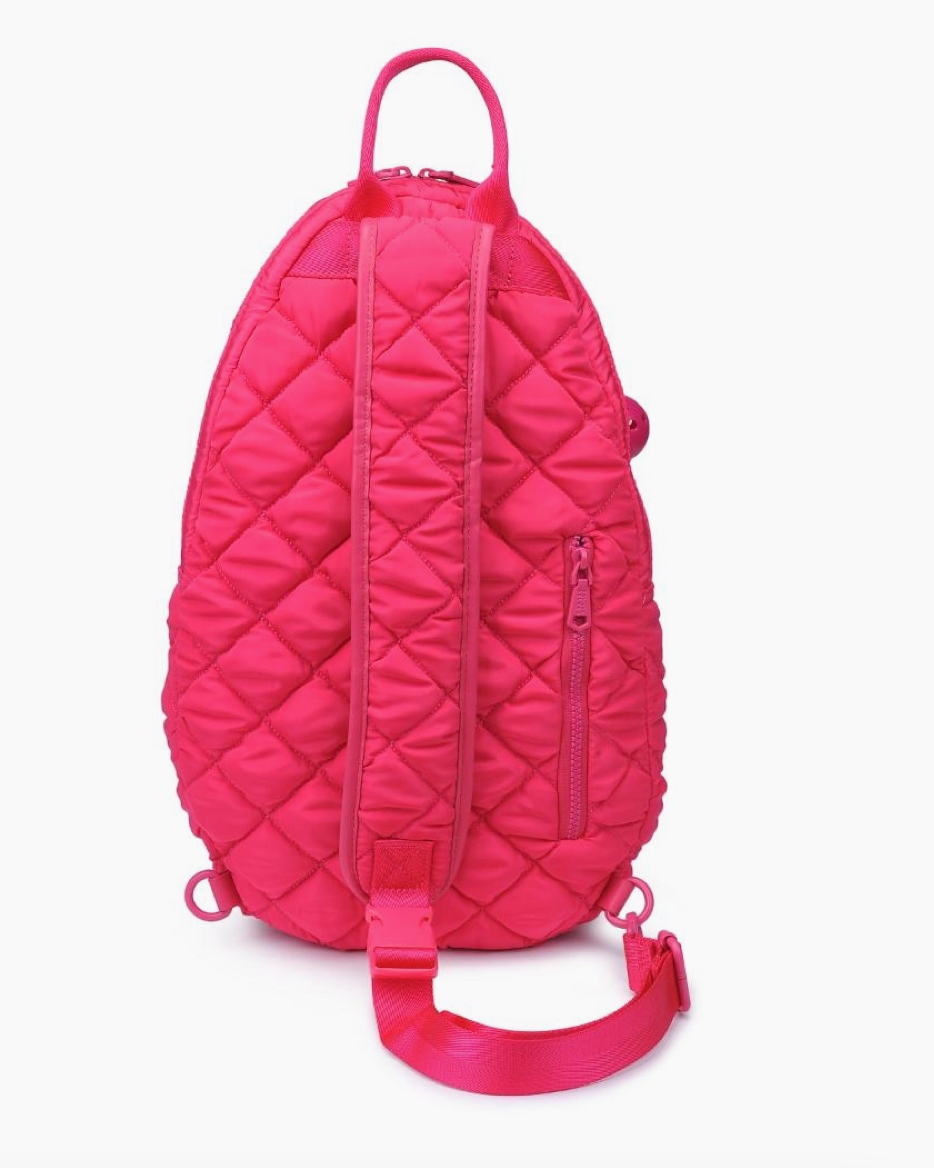 Match Point - Quilted Puffer Pickleball & Paddle Tennis Sling Backpack - NY Gift Boutique