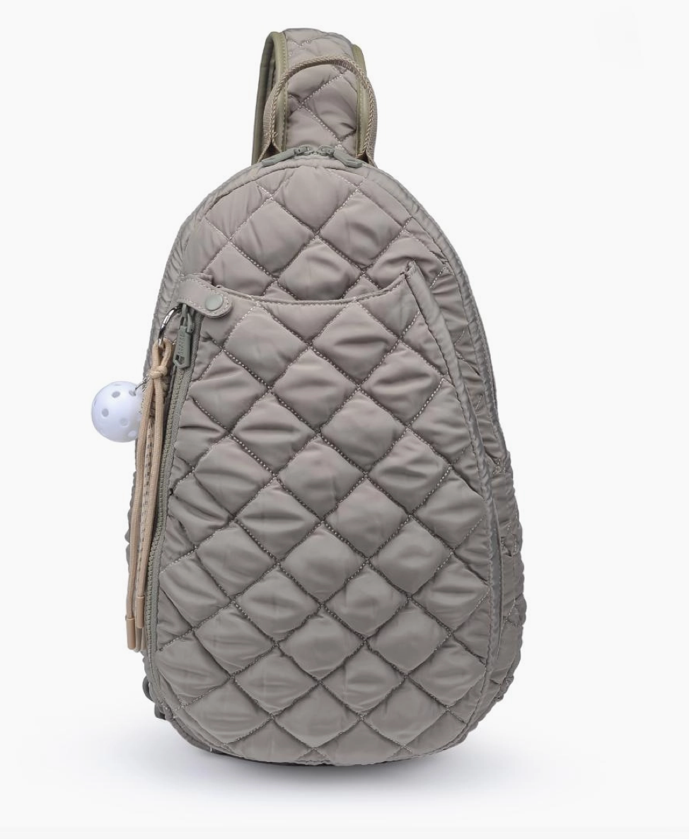 Match Point - Quilted Puffer Pickleball & Paddle Tennis Sling Backpack - NY Gift Boutique