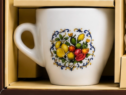 Sicily Collection 2.75oz. Porcelain Espresso Set of 6 Cup & Saucers