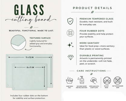 American Flag Tempered Glass Cutting & Serving Board – 2 Sizes | Made to Order - NY Gift Boutique