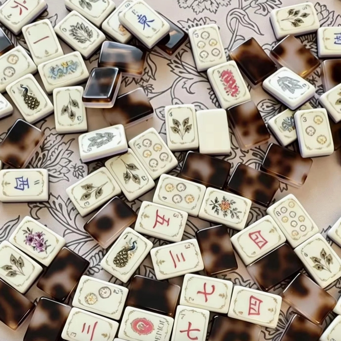 Eloise Tortoiseshell Three-Layer Acrylic American Mahjong Tiles
