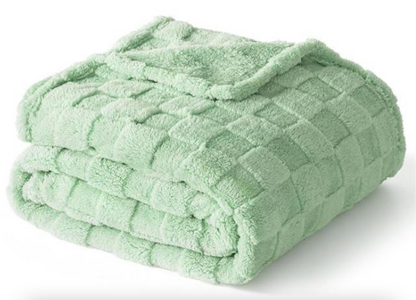 Checkered Personalized Fleece Throw Blanket