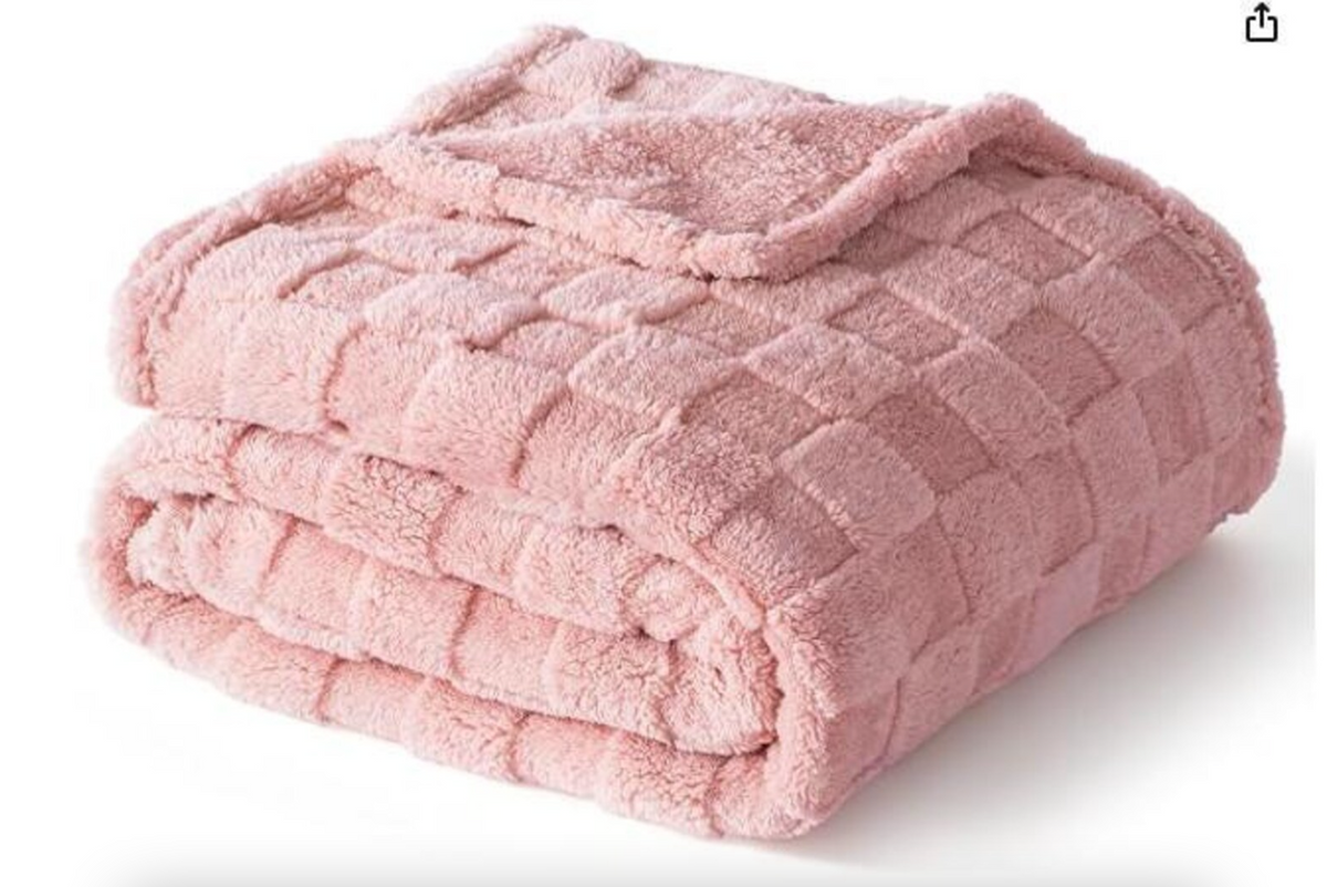 Checkered Personalized Fleece Throw Blanket