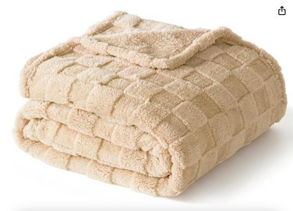Checkered Personalized Fleece Throw Blanket