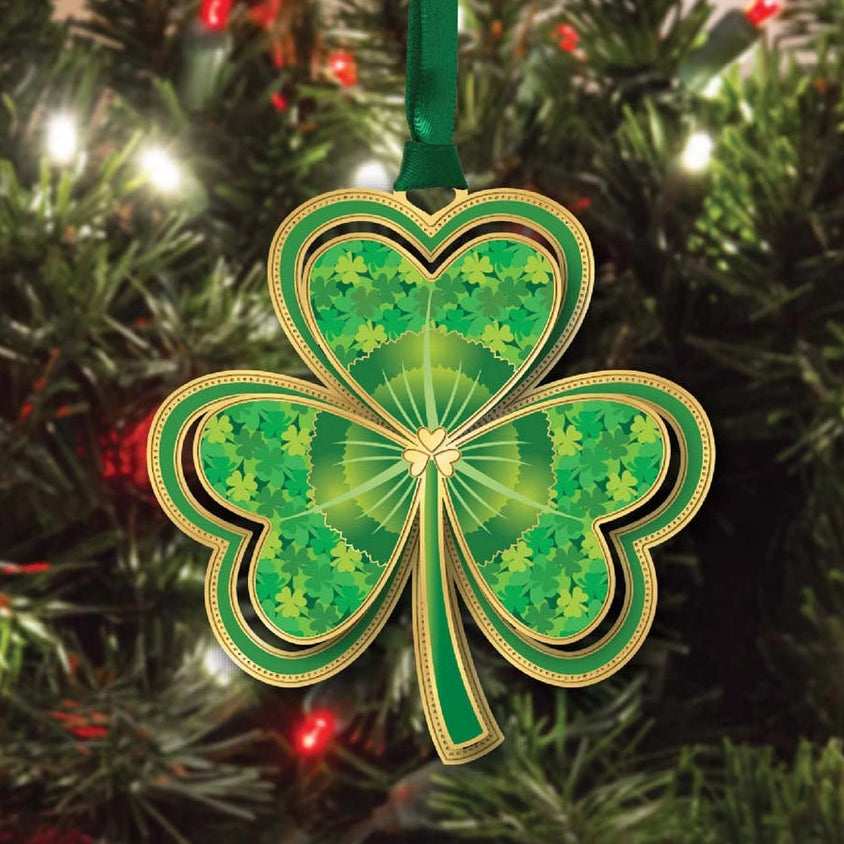 Shamrock Brass Ornament