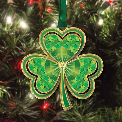 Shamrock Brass Ornament