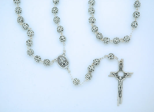 Silver Filigree Rosary