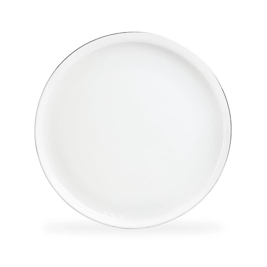 White ceramic plate on a white background