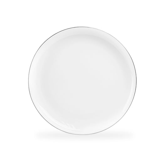 White ceramic plate on a white background