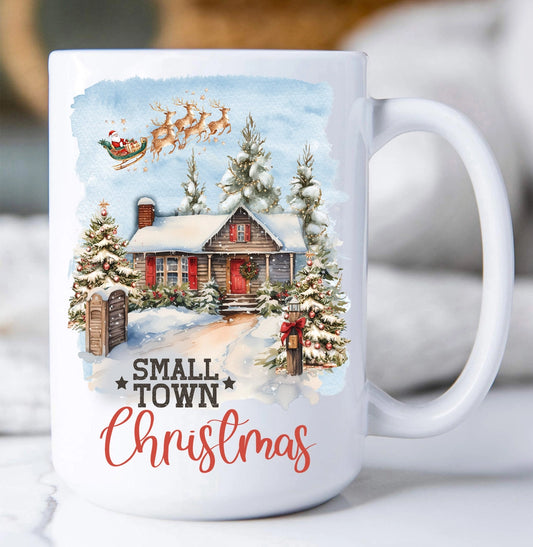 Small Town Christmas Santa Coffee Mug, 15 oz.