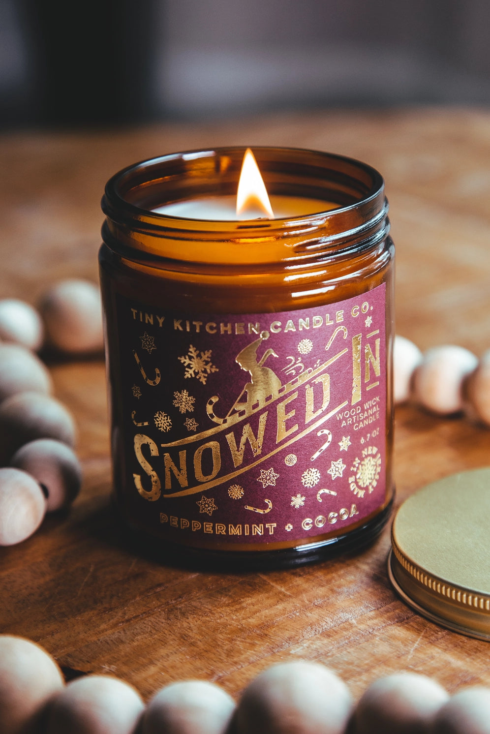 Snowed in Wood Wick Candle- 8 oz.