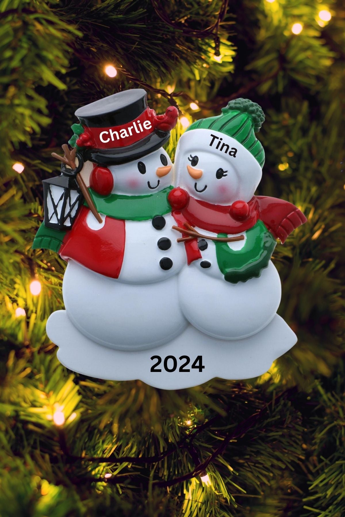 Snowman Family Personalized Ornament