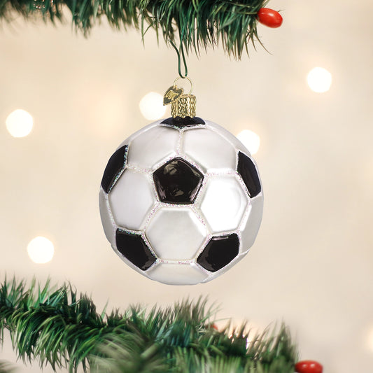 Soccer Ball Blown Glass Ornament