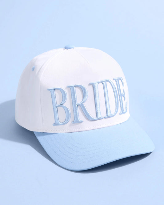 Something Blue -Bride Embroidered Hat