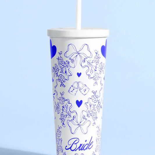 Something Blue Tumbler - 24 oz Bride Cup
