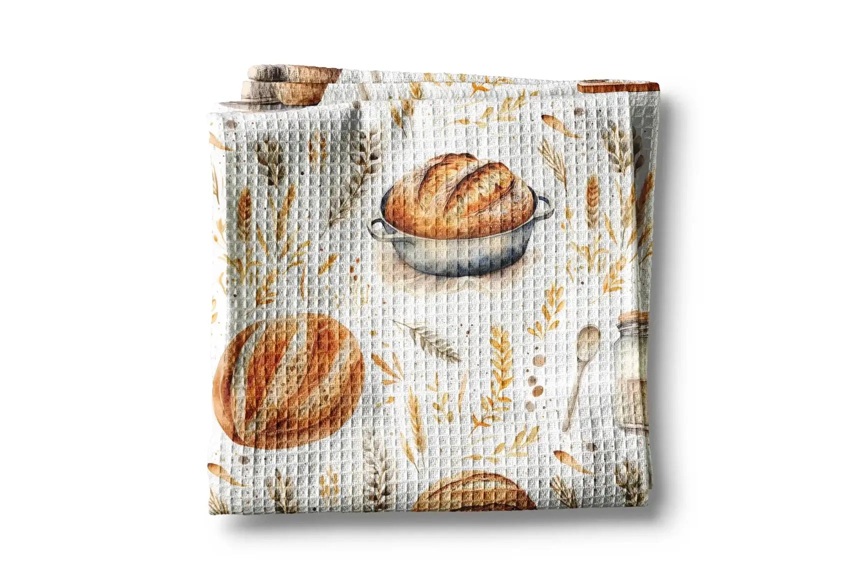 Sourdough Bread Kitchen Waffle Weave Towel - Thumbnail 2
