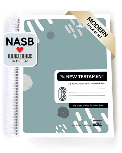 Notebook with NASB branding and design on a white background
