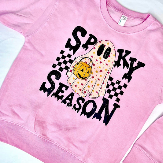 Kids Girls Spooky Season Halloween Shirt