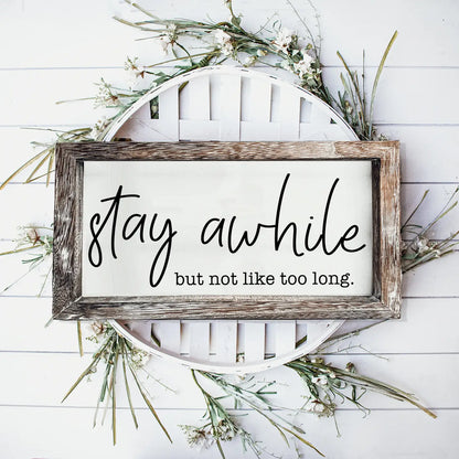 Paulownia Wood Framed Funny Sign - Assorted Designs