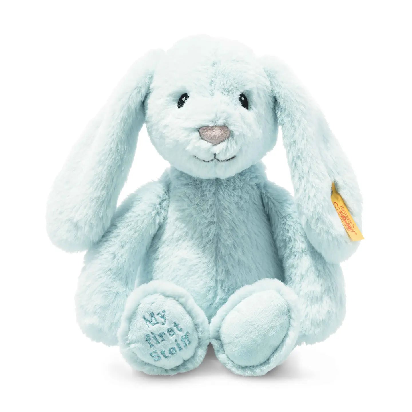 Steiff My First Steiff Hoppie Rabbit Blue Baby Toy, 10 In