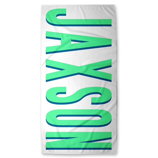 Personalized Shadow Block Beach Towels