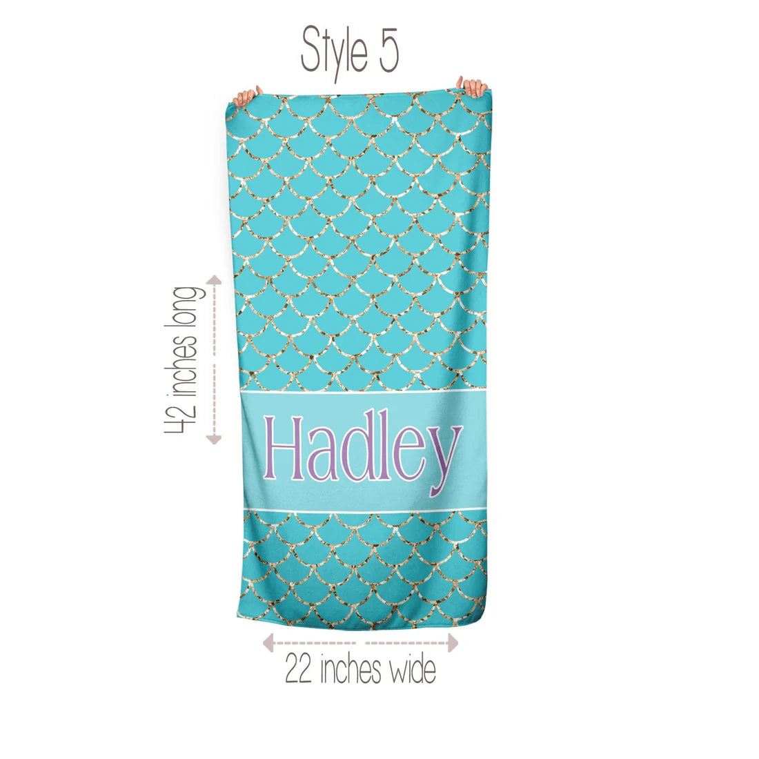 Personalized Mermaid Beach Towel | 6 Style Choices