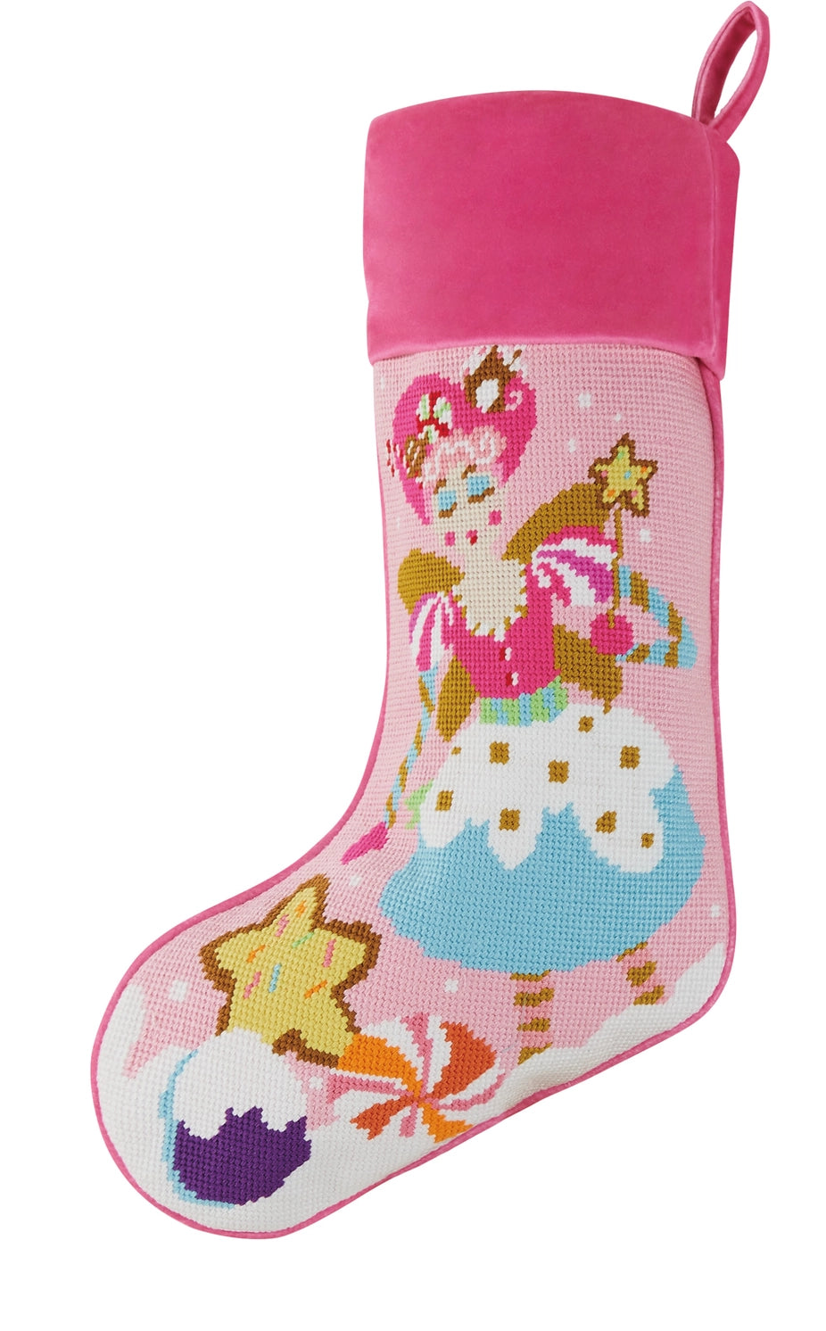 Sugar Plum Needlepoint Stocking