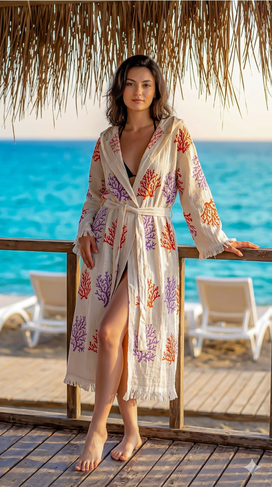 Summer Kimono Turkish Cotton Robe - NY Gift Boutique