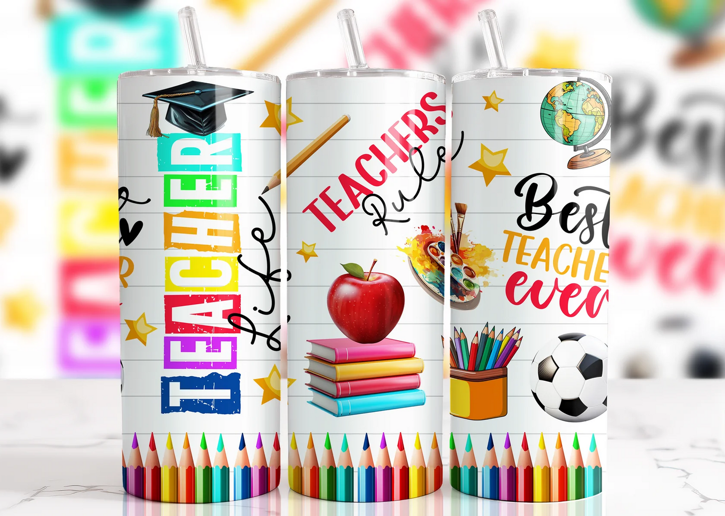 Teachers Life Teachers Rule 20oz Tumbler