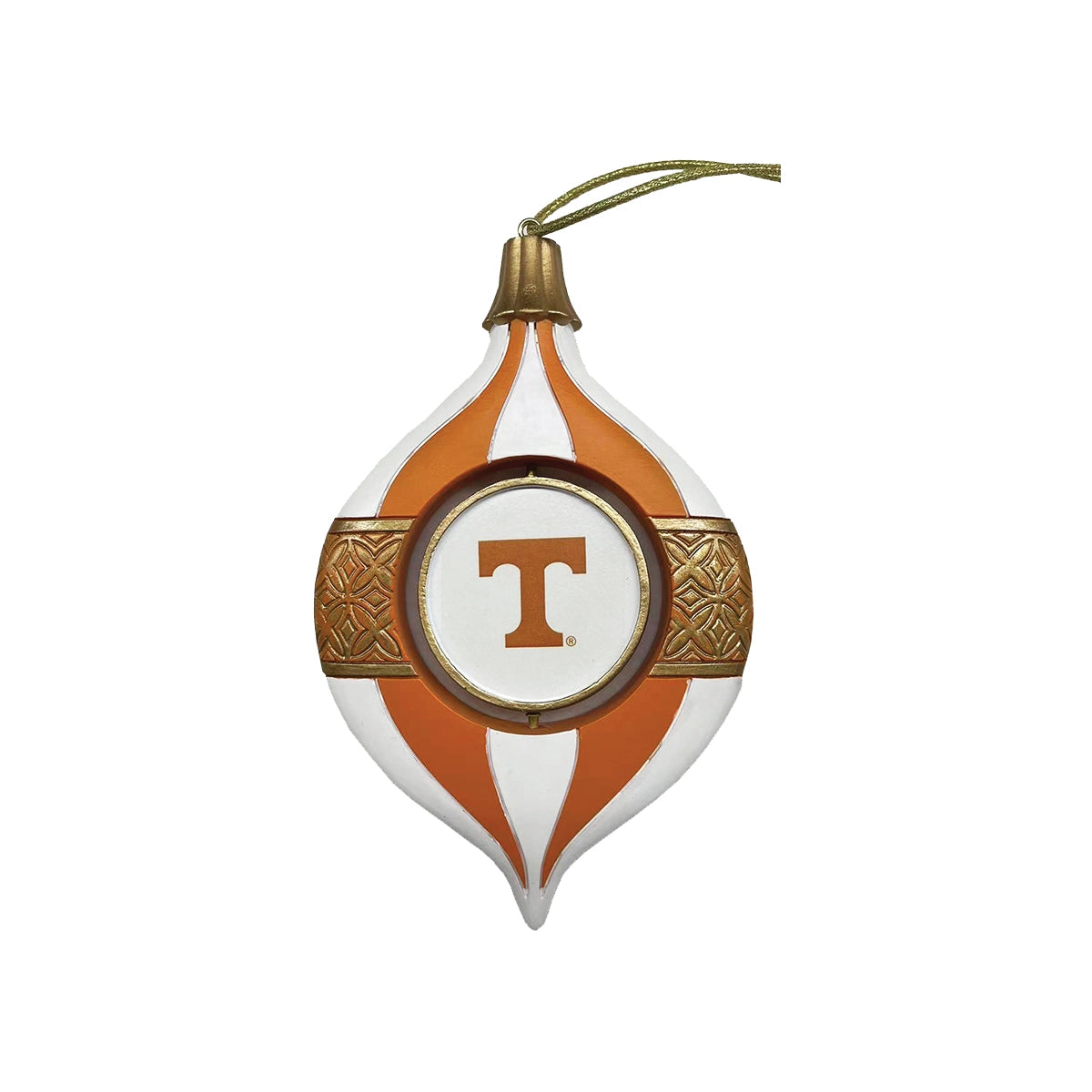 Tennessee T 5.5" Spinning Bulb Holiday Ornament