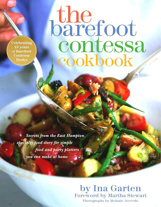 Cover of 'The Barefoot Contessa Cookbook' with a dish and spoons on a white background