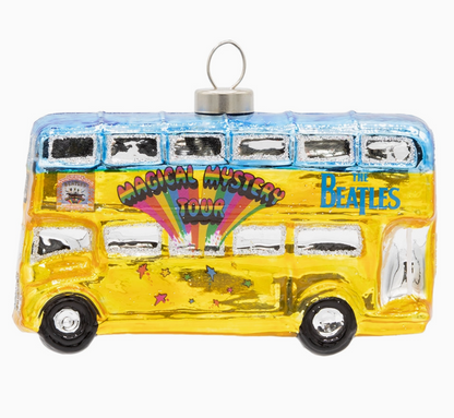 The Beatles Magical Mystery Tour Bus Glass Christmas Ornament – Officially Licensed