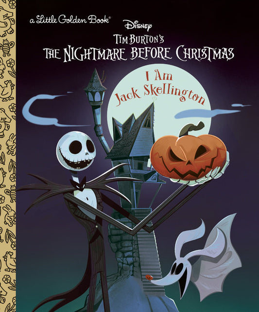 Book cover of 'The Nightmare Before Christmas' featuring Jack Skellington and a pumpkin.