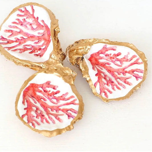 The Red Coral Oyster Shell Plate