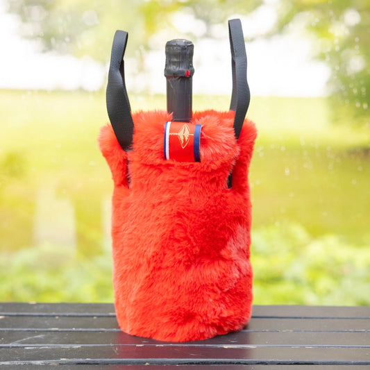 The Rowling Faux Fur Wine Tote - Assorted Colors