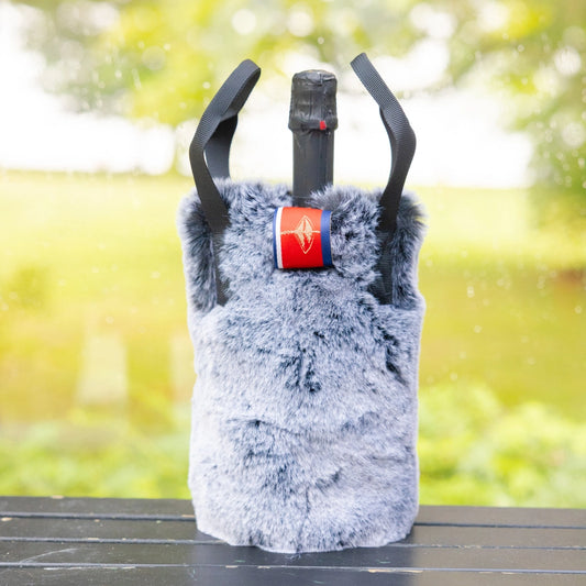 The Rowling Faux Fur Wine Tote - Assorted Colors