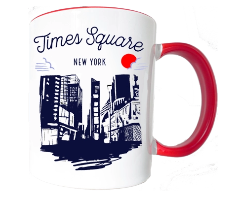 Times Square New York Sketch Mug