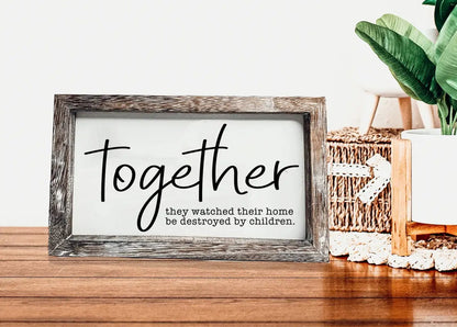 Paulownia Wood Framed Funny Sign - Assorted Designs