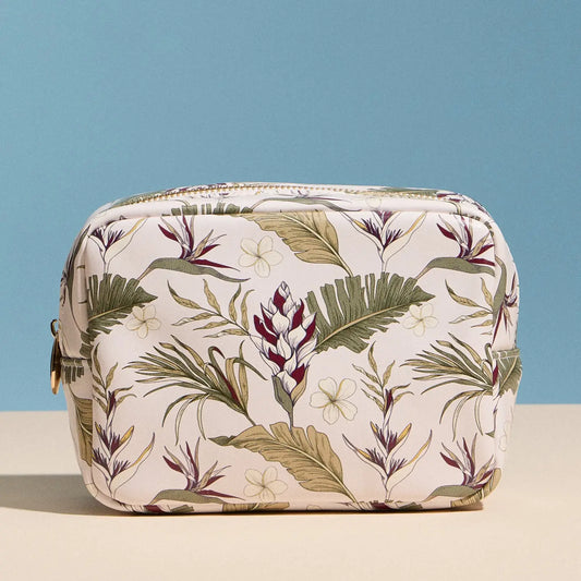 Tropical Floral Cosmetic Pouch – Preorder Ships March '26