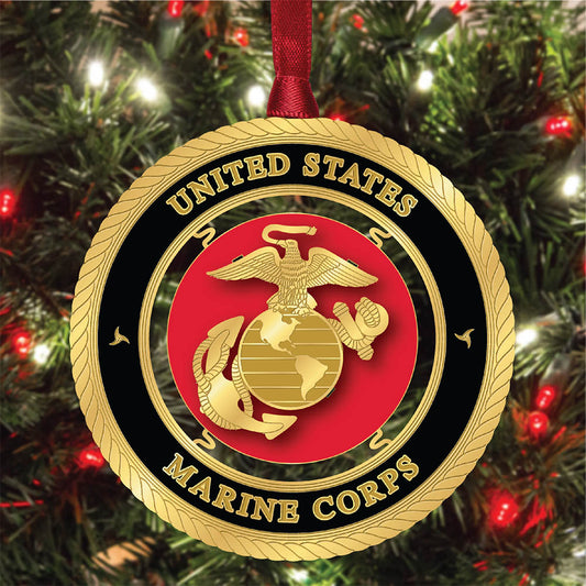 U.S. Marine Corps Seal Brass Ornament